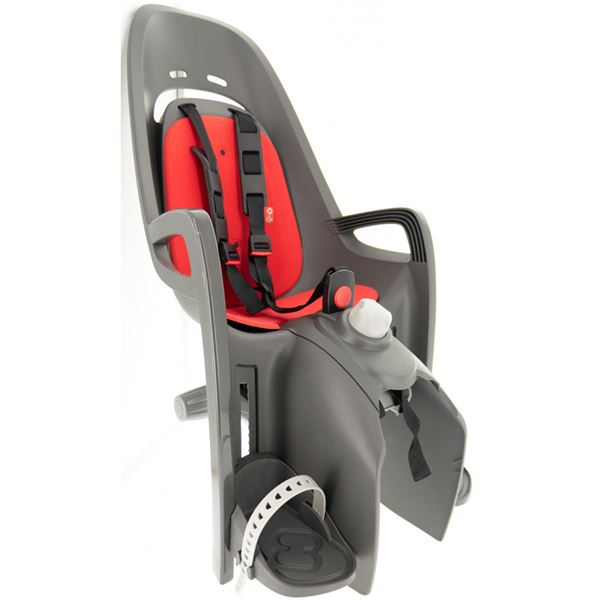 Porte-bébé ZENITH RELAX gris-rouge fixation porte-bagage - HAMAX