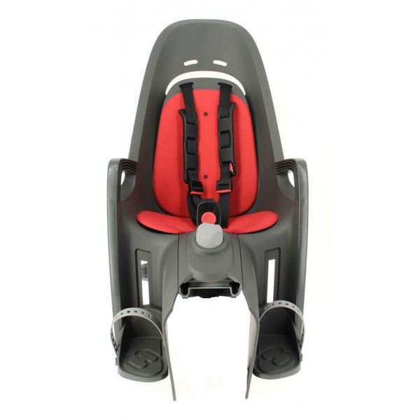 Porte-bébé ZENITH RELAX gris-rouge fixation porte-bagage - HAMAX