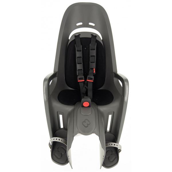 Porte-bébé ZENITH gris-noir fixation porte-bagage - HAMAX