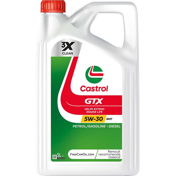 Huile moteur CASTROL GTX RN17 C3 Essence/Diesel 5W30 5L
