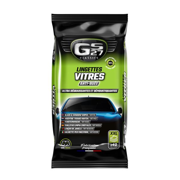 40 Lingettes Vitres Anti-buée GS27
