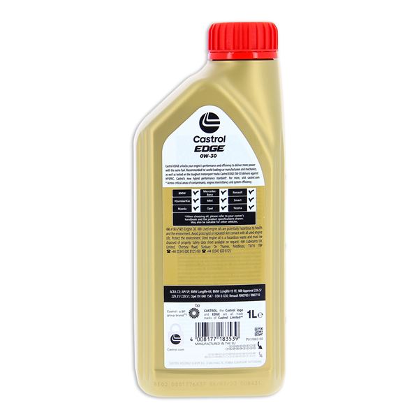 CASTROL EDGE 0W-30, Huile Moteur, 1L