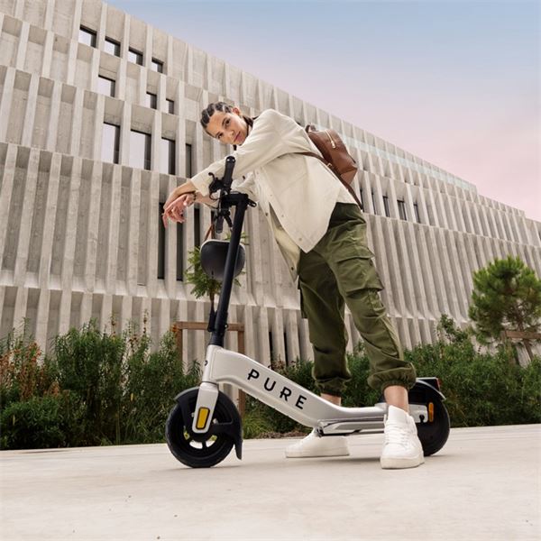 Trottinette électrique Advance + gris platinum Pure Electric
