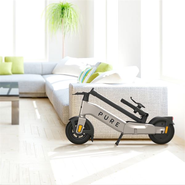Trottinette électrique Advance + gris platinum Pure Electric