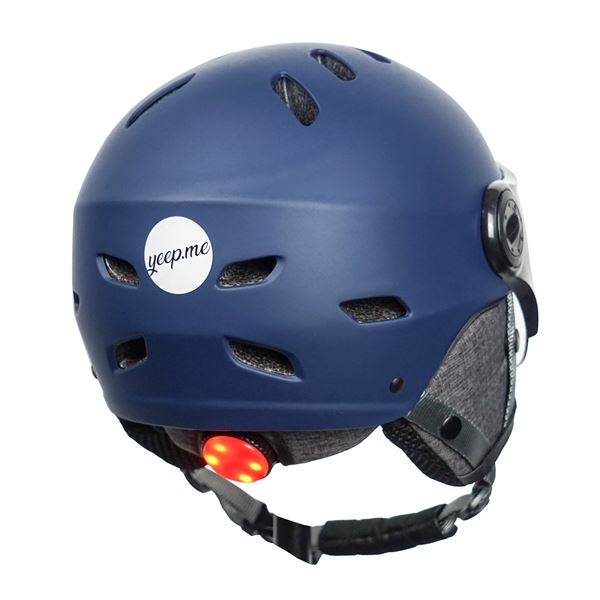 Casque H30 vision vélo, trottinette avec feu arrière LED Yeep.Me Bleu - Taille L