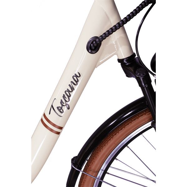 Vélo de ville électrique mixte Toscana Beige