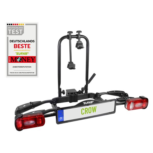 Porte-vélos attelage Eufab Crow - 2 vélos
