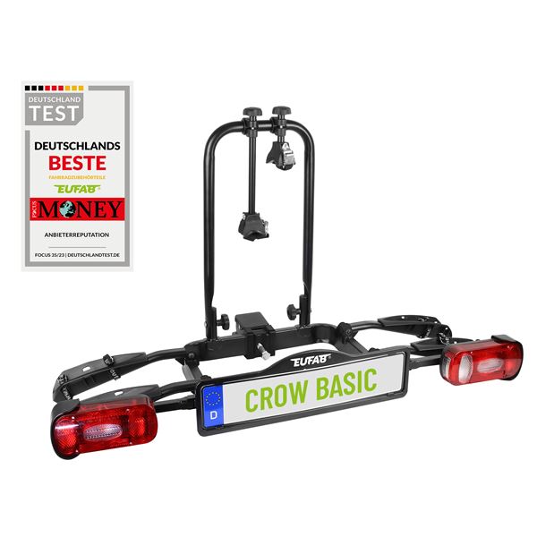 Porte-vélos attelage Eufab Crow Basic - 2 vélos