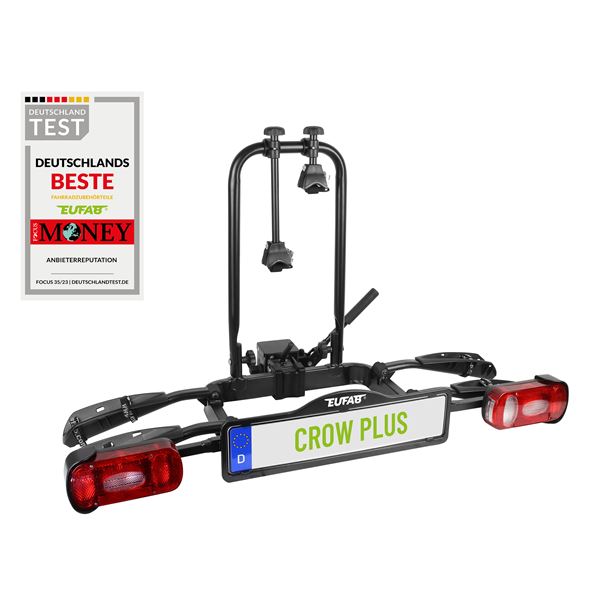 Porte-vélos attelage Eufab Crow Plus - 2 vélos