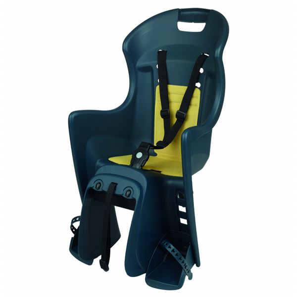 Porte-bébé fixation porte-bagage Bikey Cool bleu/jaune Dieffe