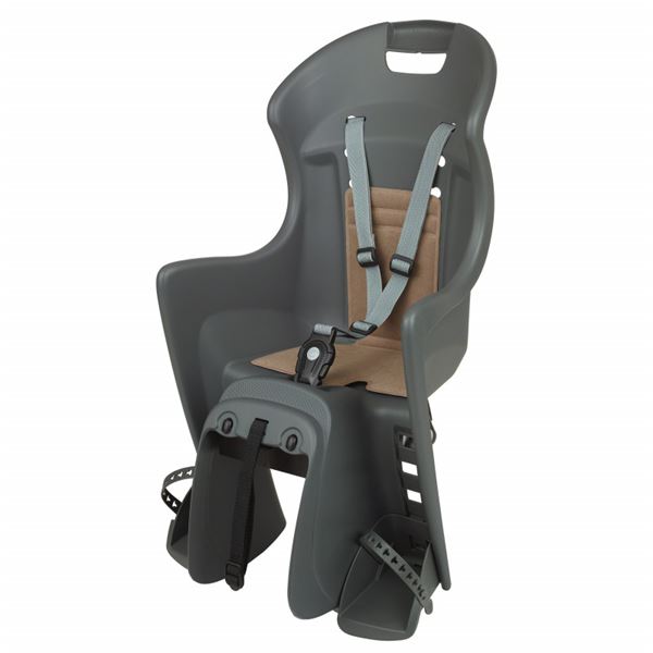 Porte-bébé fixation porte-bagage Bikey Cool gris/marron Dieffe