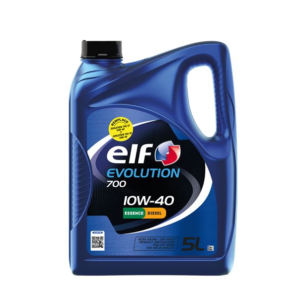 Huile moteur ELF Evolution 700 A3/B4 Essence/Diesel 10W40 5L