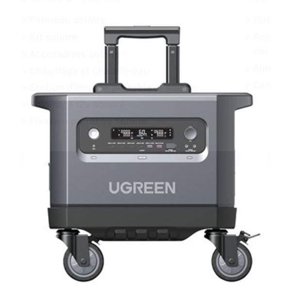UGREEN Station électrique 2300 W et son chariot de transport