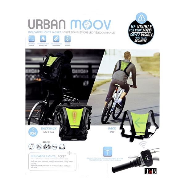Gilet signalétique LED + télécommande Urban Moov