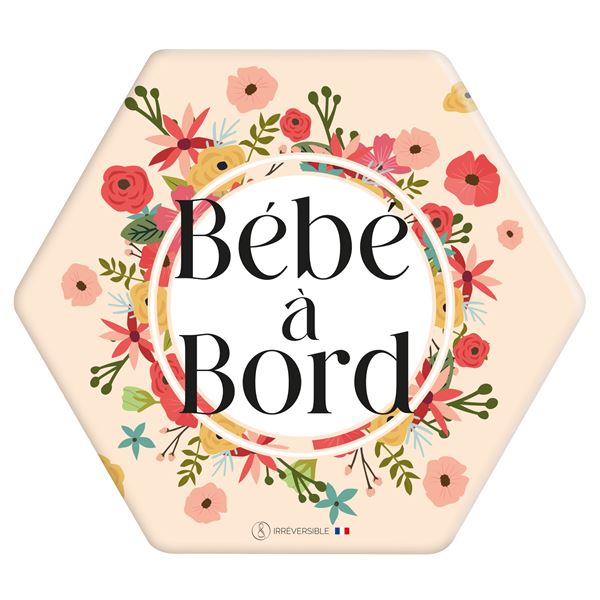Adhésif Bébé à Bord Made in France - Fleurs