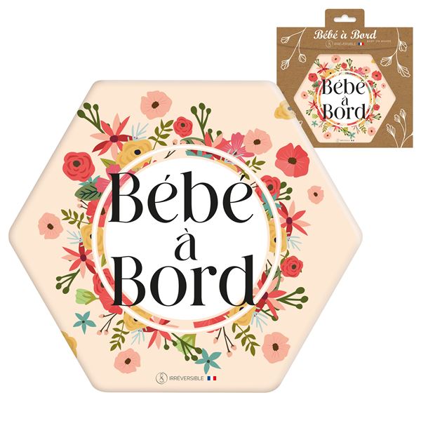 Adhésif Bébé à Bord Made in France - Fleurs