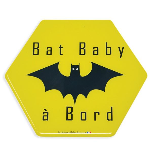 Adhésif bébé à bord Made in France - Bat baby