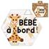 Adhésif Bébé à Bord Made in France - Girafe