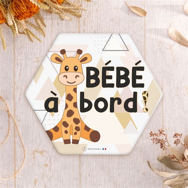 Adhésif Bébé à Bord Made in France - Girafe