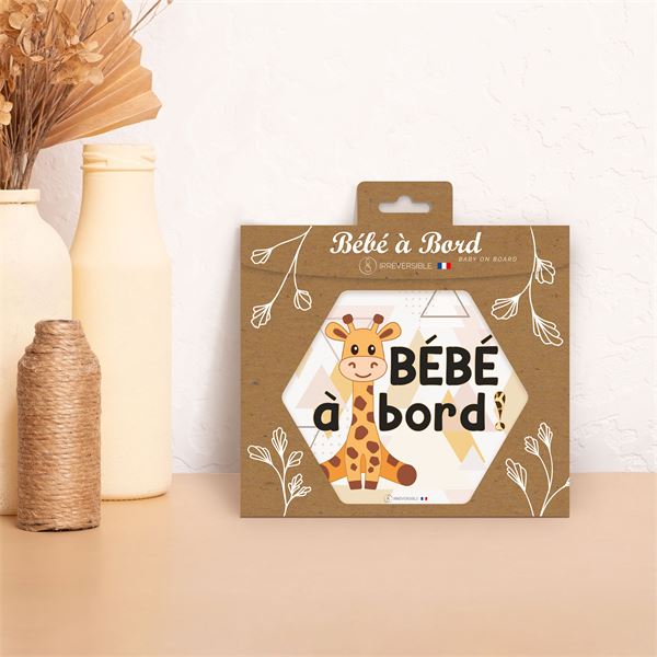 Adhésif Bébé à Bord Made in France - Girafe