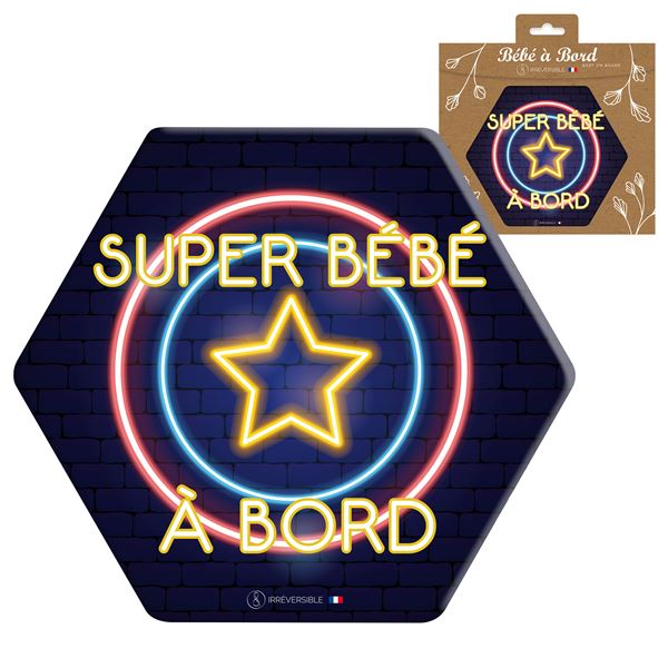 Adhésif Bébé à Bord Made in France - Captain America néon