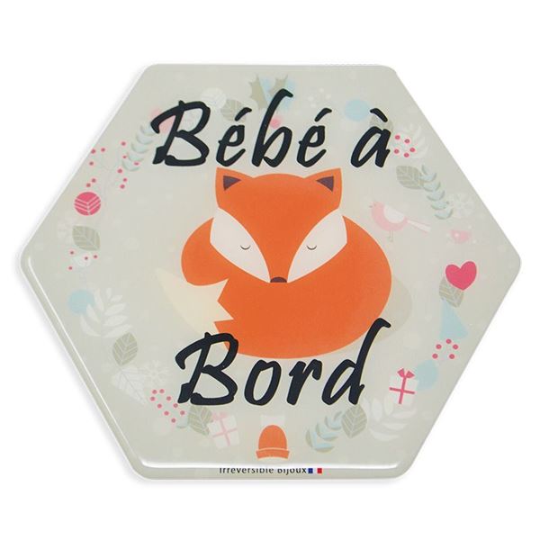 Adhésif bébé à bord Made in France - Renard