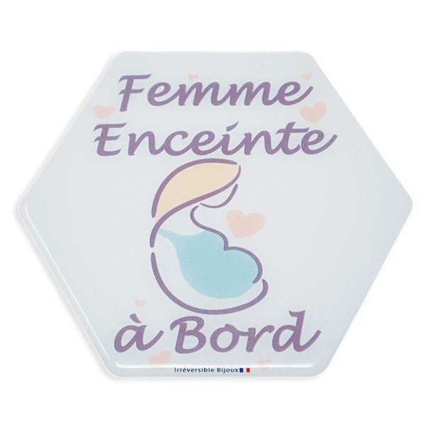 Adhésif bébé à bord Made in France - Femme enceinte