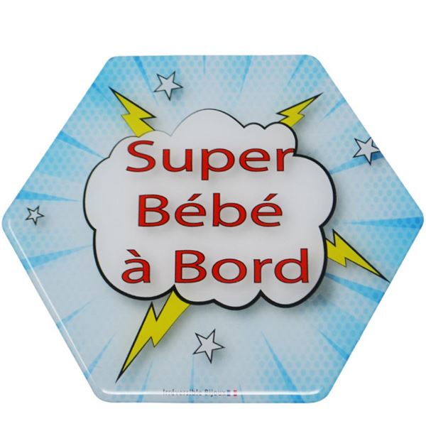 Adhésif bébé à bord Made in France super bébé - BD