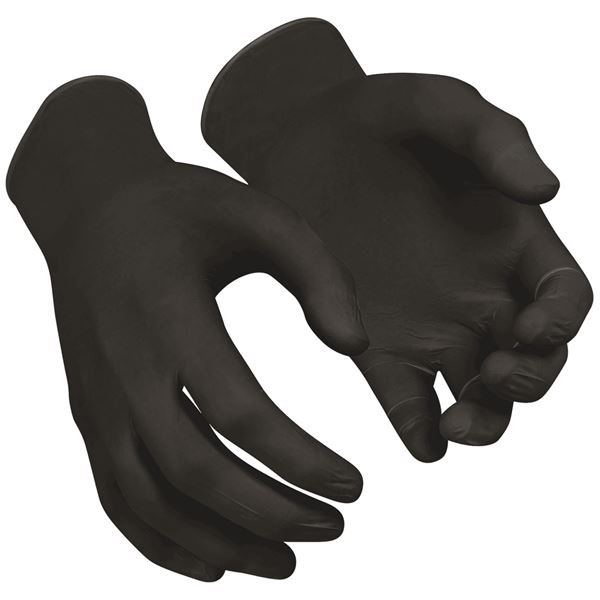 Boite de 100 gants de protection nitrile noirs taille 9/10 Autobest