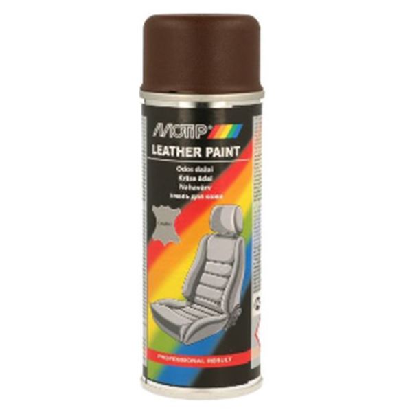 Aérosol peinture cuir brun 200ml Motip