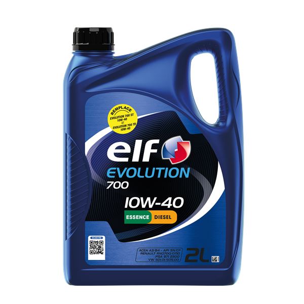 Huile moteur ELF Evolution 700 A3/B4 Essence/Diesel 10W40 2L