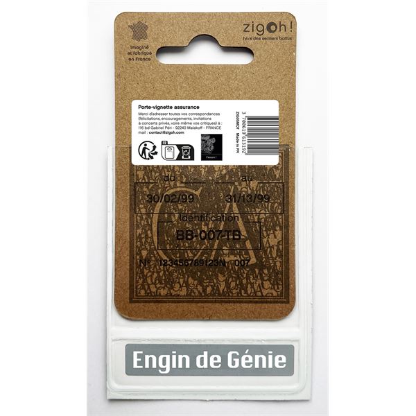 Porte-papier de pare-brise "Moteur" ZIGOH