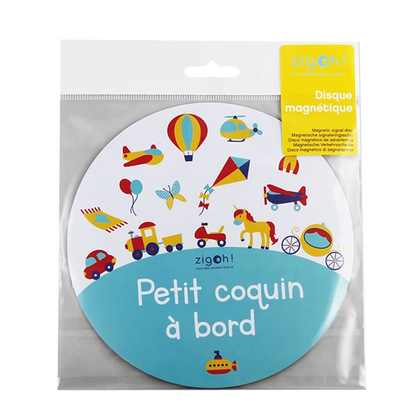 Disque magnétique « Petit coquin à bord » voyage ZIGOH