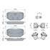4 plaquettes de frein avant Bosch BP2863 - 0986460165