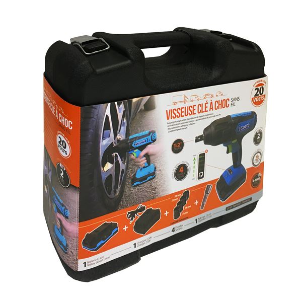 Clé à choc sans fil 20V Custo Auto