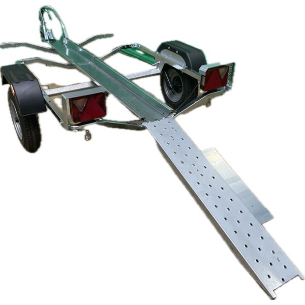 Remorque Porte-Moto ERDE PM320 avec rampe intégrée - 1 véhicule