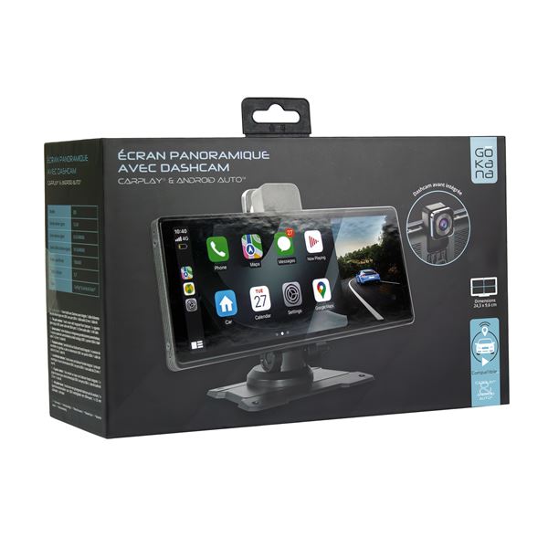 Ecran 9'' panoramique Carplay & Android Auto + dashcam intégrée Gokana