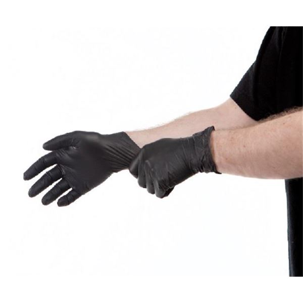 Gants nitrile noirs XL x100