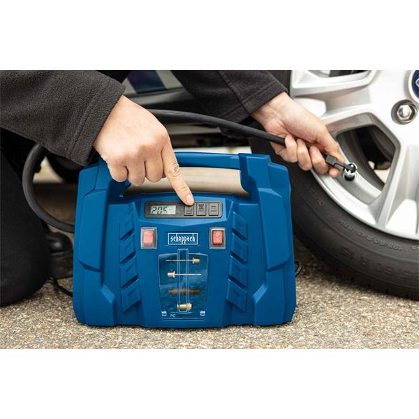 Compresseur gonfleur portatif 12/230V Air Force 5 Scheppach
