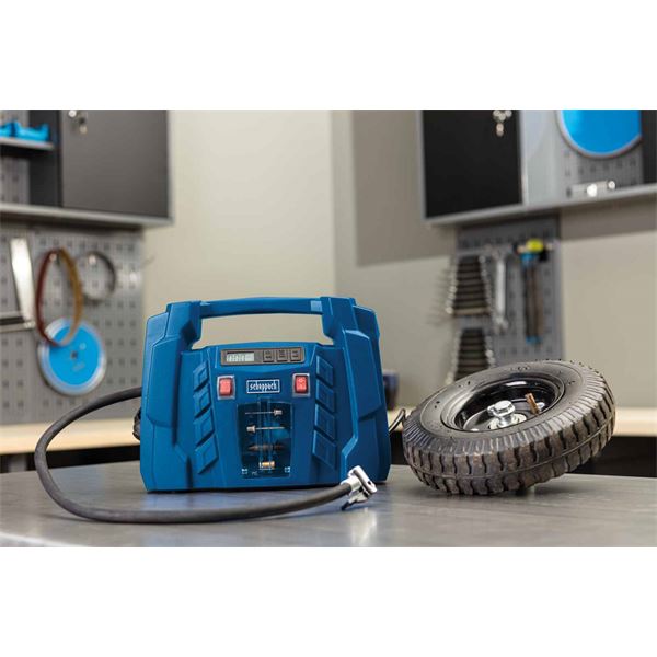 Compresseur gonfleur portatif 12/230V Air Force 5 Scheppach