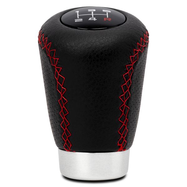 POMMEAU CUIR NOIR/ ROUGE BAGUE MARCHE AR + 3 PASTILLES DE VITESSES