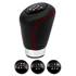 POMMEAU CUIR NOIR/ ROUGE BAGUE MARCHE AR + 3 PASTILLES DE VITESSES