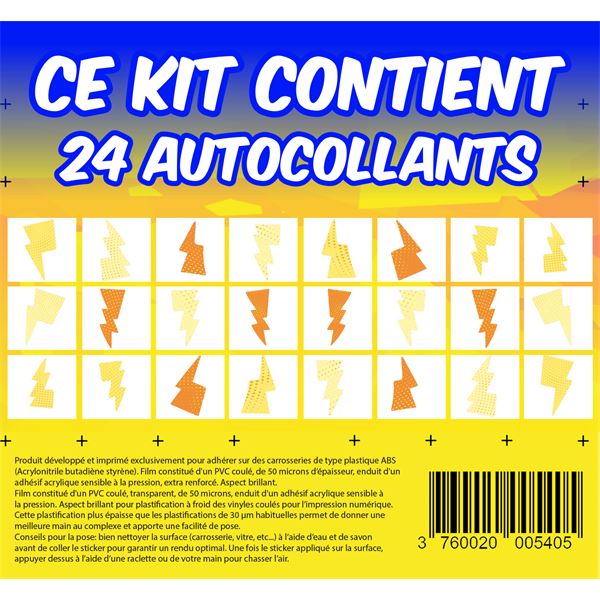 Kit adhésifs "ECLAIRS" UNICUST