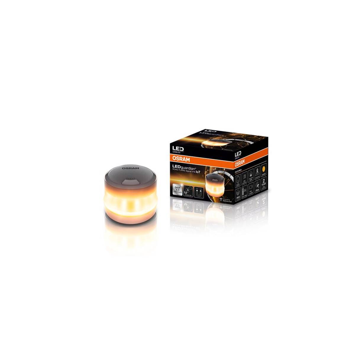 Lampe De Signalisation Connectée Ledguardian Road Flare Signal V16 Iot Osram