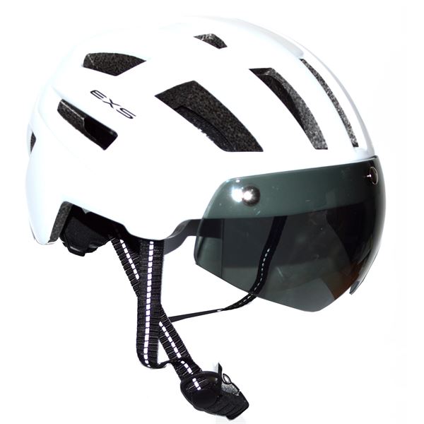 Casque vélo urbain avec visière Blanc Taille L EXS