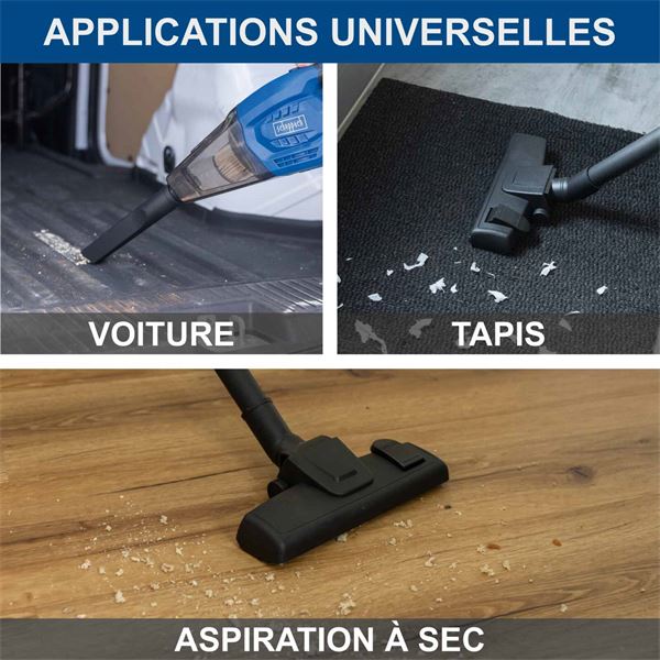 Aspirateur à main sans fil SCHEPPACH + batterie