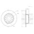 2 disques de frein arrière Eurobrake 58153147175