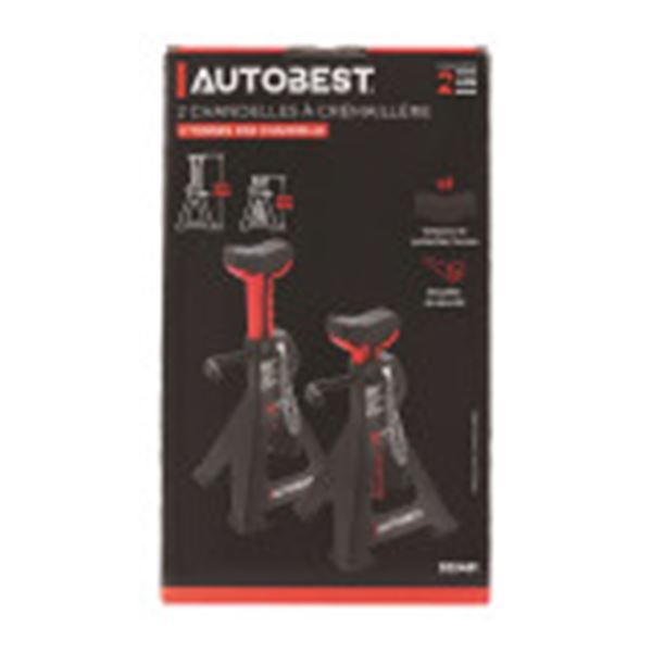 Lot de 2 chandelles à crémaillères 2T Autobest