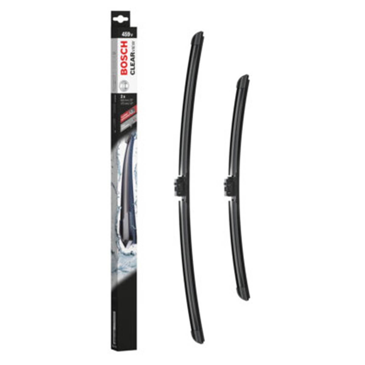 Balais d'essuie-glace (2 pièces) Avant Plat Bosch Clearview 459v