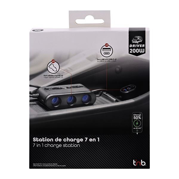 Station de charge premium 7 en 1 avec prises USB-C